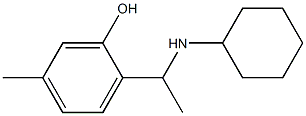 2-[1-(cyclohexylamino)ethyl]-5-methylphenol Struktur