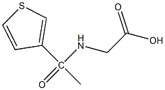 2-[1-(thiophen-3-yl)acetamido]acetic acid Struktur