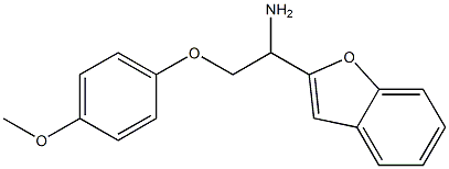 2-[1-amino-2-(4-methoxyphenoxy)ethyl]-1-benzofuran Struktur