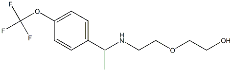 2-[2-({1-[4-(trifluoromethoxy)phenyl]ethyl}amino)ethoxy]ethan-1-ol Struktur