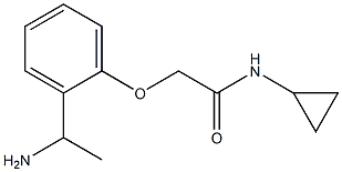 2-[2-(1-aminoethyl)phenoxy]-N-cyclopropylacetamide Struktur