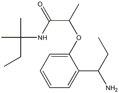 2-[2-(1-aminopropyl)phenoxy]-N-(2-methylbutan-2-yl)propanamide Struktur