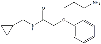 2-[2-(1-aminopropyl)phenoxy]-N-(cyclopropylmethyl)acetamide Struktur