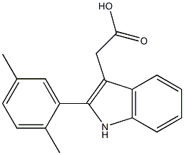 2-[2-(2,5-dimethylphenyl)-1H-indol-3-yl]acetic acid Struktur