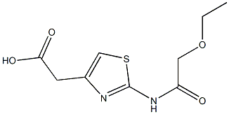 2-[2-(2-ethoxyacetamido)-1,3-thiazol-4-yl]acetic acid Struktur