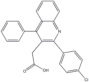 2-[2-(4-chlorophenyl)-4-phenylquinolin-3-yl]acetic acid Struktur