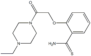 2-[2-(4-ethylpiperazin-1-yl)-2-oxoethoxy]benzene-1-carbothioamide Struktur