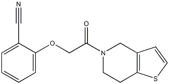 2-[2-(6,7-dihydrothieno[3,2-c]pyridin-5(4H)-yl)-2-oxoethoxy]benzonitrile Struktur