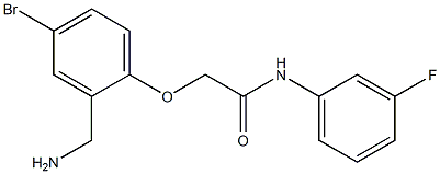 2-[2-(aminomethyl)-4-bromophenoxy]-N-(3-fluorophenyl)acetamide Struktur