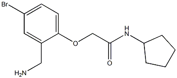 2-[2-(aminomethyl)-4-bromophenoxy]-N-cyclopentylacetamide Struktur