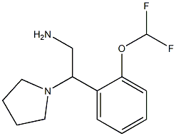 2-[2-(difluoromethoxy)phenyl]-2-(pyrrolidin-1-yl)ethan-1-amine Struktur