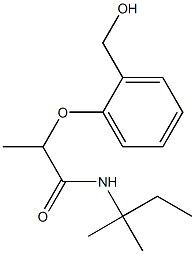 2-[2-(hydroxymethyl)phenoxy]-N-(2-methylbutan-2-yl)propanamide Struktur