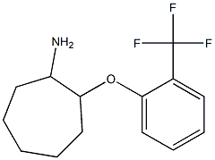 2-[2-(trifluoromethyl)phenoxy]cycloheptan-1-amine Struktur