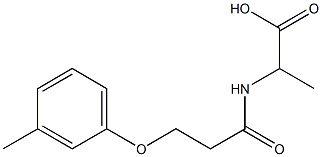 2-[3-(3-methylphenoxy)propanamido]propanoic acid Struktur