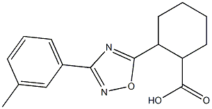 2-[3-(3-methylphenyl)-1,2,4-oxadiazol-5-yl]cyclohexane-1-carboxylic acid Struktur