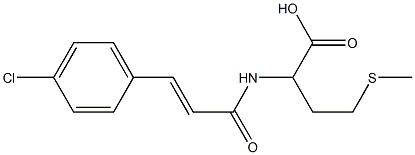 2-[3-(4-chlorophenyl)prop-2-enamido]-4-(methylsulfanyl)butanoic acid Struktur