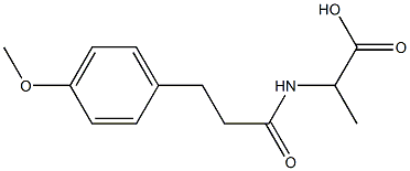 2-[3-(4-methoxyphenyl)propanamido]propanoic acid Struktur