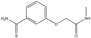 2-[3-(aminocarbonothioyl)phenoxy]-N-methylacetamide Struktur