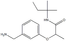 2-[3-(aminomethyl)phenoxy]-N-(2-methylbutan-2-yl)propanamide Struktur