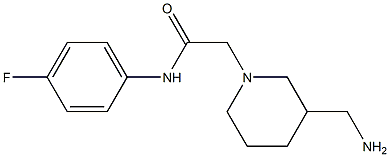 2-[3-(aminomethyl)piperidin-1-yl]-N-(4-fluorophenyl)acetamide Struktur