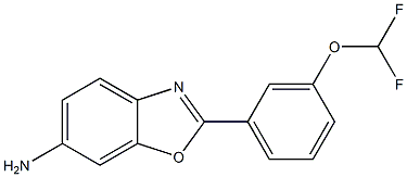 2-[3-(difluoromethoxy)phenyl]-1,3-benzoxazol-6-amine Struktur