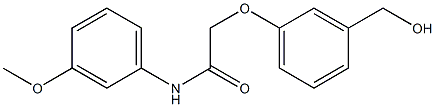 2-[3-(hydroxymethyl)phenoxy]-N-(3-methoxyphenyl)acetamide Struktur