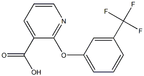 2-[3-(trifluoromethyl)phenoxy]pyridine-3-carboxylic acid Struktur