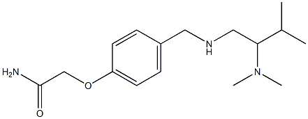 2-[4-({[2-(dimethylamino)-3-methylbutyl]amino}methyl)phenoxy]acetamide Struktur