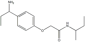 2-[4-(1-aminopropyl)phenoxy]-N-(sec-butyl)acetamide Struktur