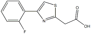 2-[4-(2-fluorophenyl)-1,3-thiazol-2-yl]acetic acid Struktur