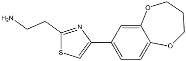 2-[4-(3,4-dihydro-2H-1,5-benzodioxepin-7-yl)-1,3-thiazol-2-yl]ethanamine Struktur