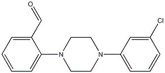 2-[4-(3-chlorophenyl)piperazin-1-yl]benzaldehyde Struktur