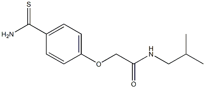 2-[4-(aminocarbonothioyl)phenoxy]-N-isobutylacetamide Struktur