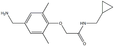 2-[4-(aminomethyl)-2,6-dimethylphenoxy]-N-(cyclopropylmethyl)acetamide Struktur