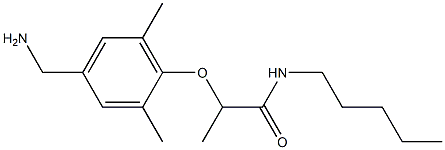 2-[4-(aminomethyl)-2,6-dimethylphenoxy]-N-pentylpropanamide Struktur