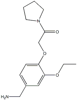 2-[4-(aminomethyl)-2-ethoxyphenoxy]-1-(pyrrolidin-1-yl)ethan-1-one Struktur