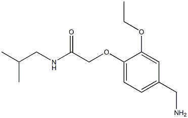 2-[4-(aminomethyl)-2-ethoxyphenoxy]-N-(2-methylpropyl)acetamide Struktur