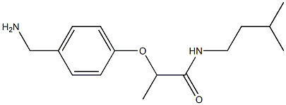 2-[4-(aminomethyl)phenoxy]-N-(3-methylbutyl)propanamide Struktur