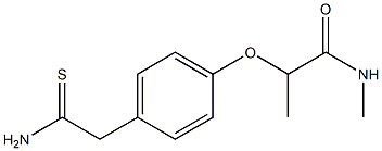 2-[4-(carbamothioylmethyl)phenoxy]-N-methylpropanamide Struktur