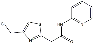 2-[4-(chloromethyl)-1,3-thiazol-2-yl]-N-pyridin-2-ylacetamide Struktur