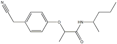 2-[4-(cyanomethyl)phenoxy]-N-(pentan-2-yl)propanamide Struktur