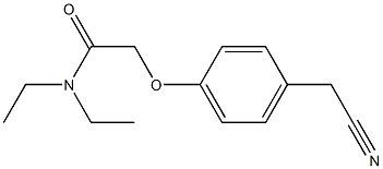 2-[4-(cyanomethyl)phenoxy]-N,N-diethylacetamide Struktur