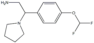 2-[4-(difluoromethoxy)phenyl]-2-pyrrolidin-1-ylethanamine Struktur