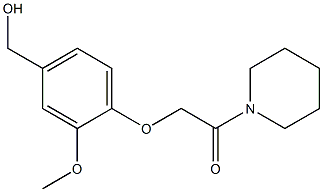 2-[4-(hydroxymethyl)-2-methoxyphenoxy]-1-(piperidin-1-yl)ethan-1-one Struktur