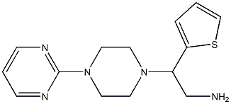 2-[4-(pyrimidin-2-yl)piperazin-1-yl]-2-(thiophen-2-yl)ethan-1-amine Struktur