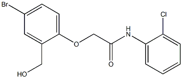 2-[4-bromo-2-(hydroxymethyl)phenoxy]-N-(2-chlorophenyl)acetamide Struktur