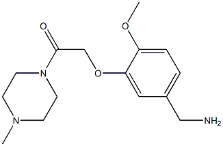 2-[5-(aminomethyl)-2-methoxyphenoxy]-1-(4-methylpiperazin-1-yl)ethan-1-one Struktur