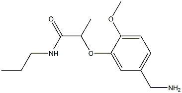 2-[5-(aminomethyl)-2-methoxyphenoxy]-N-propylpropanamide Struktur