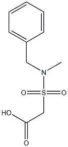 2-[benzyl(methyl)sulfamoyl]acetic acid Struktur