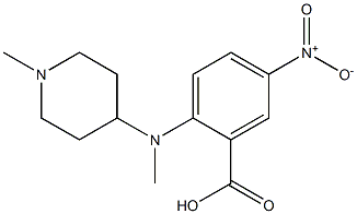 2-[methyl(1-methylpiperidin-4-yl)amino]-5-nitrobenzoic acid Struktur